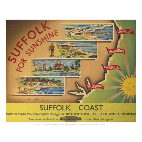 Suffolk for Sunshine - Suffolk Coast 24" x 32" Matte Mounted Print