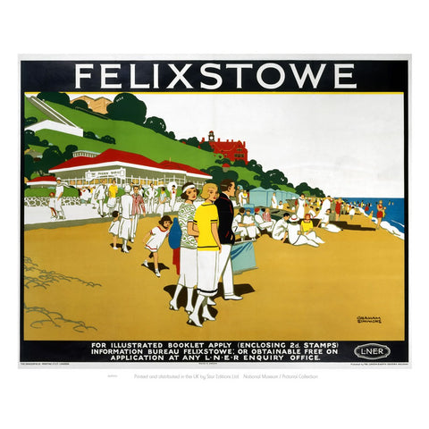 Felixstowe LNER- It's Quicker By Rail 24" x 32" Matte Mounted Print