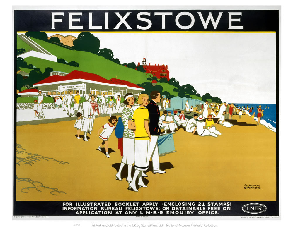 Felixstowe LNER- It's Quicker By Rail 24" x 32" Matte Mounted Print