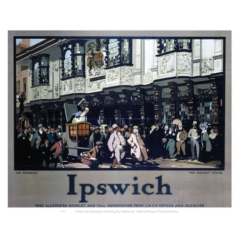 Mr. Pickwick - Ancient House Ipswich 24" x 32" Matte Mounted Print