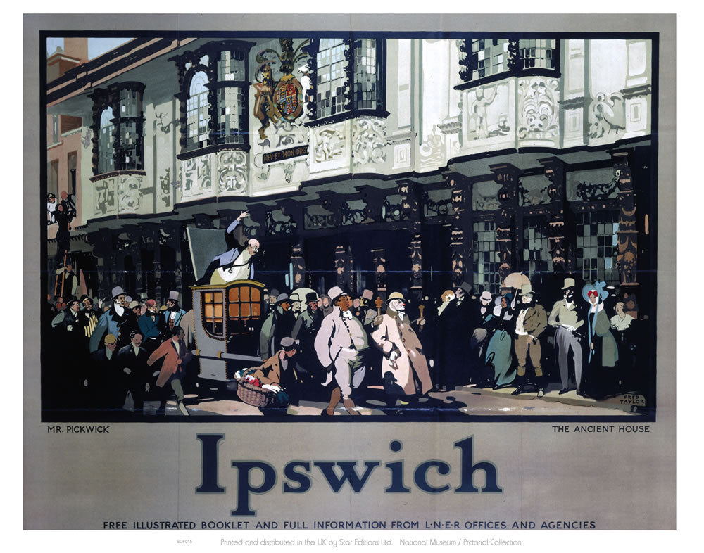 Mr. Pickwick - Ancient House Ipswich 24" x 32" Matte Mounted Print