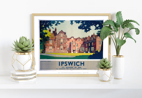 Christchurch Mansion Ipswich - Quicker By Rail Art Print