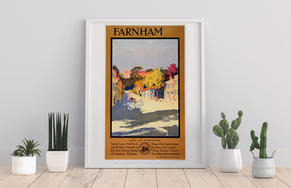 Farnham Surrey - Southern Railway - 11X14inch Premium Art Print
