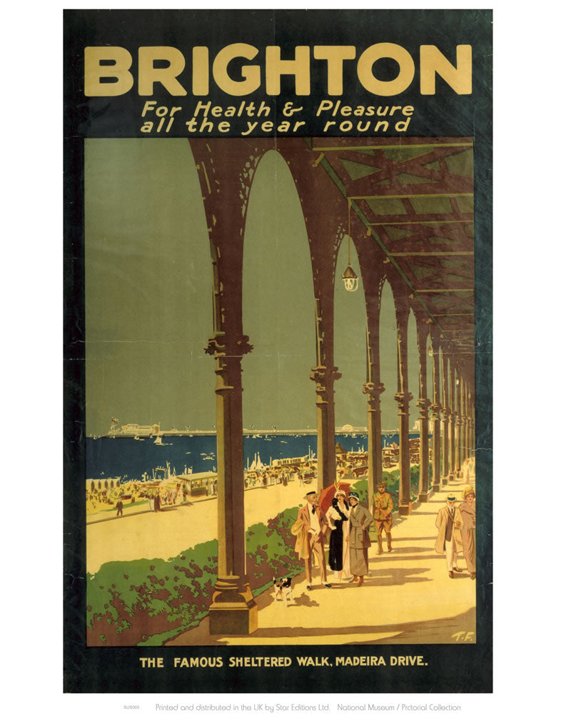 Brighton for Health and Pleasure 24" x 32" Matte Mounted Print