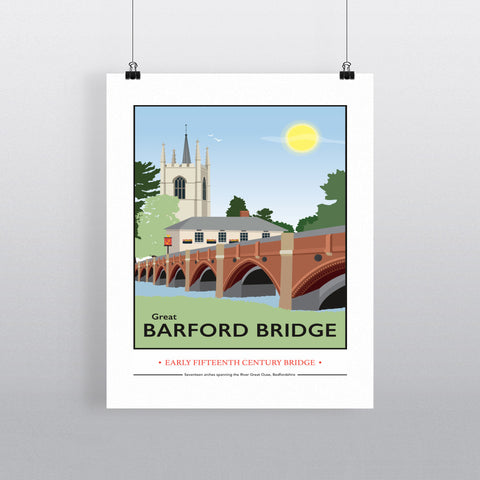 Great Barford Bridge, Bedfordshire 11x14 Print
