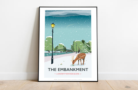Embankment Winter By Artist Tabitha Mary - 11X14inch Premium Art Print