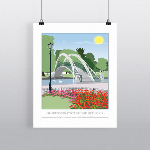 The Suspension Footbridge, Bedford 11x14 Print