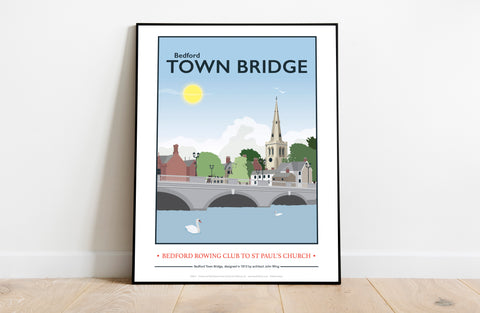 Bedford Town Bridge By Artist Tabitha Mary - Art Print