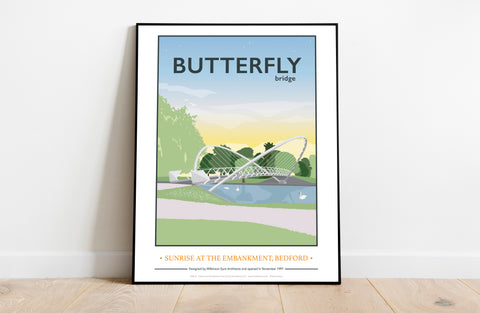 Bedford, Butterfly Bridge By Artist Tabitha Mary Art Print