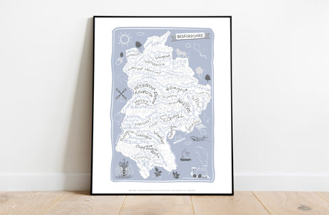 Bedfordshire Blue By Artist Tabitha Mary - 11X14inch Premium Art Print