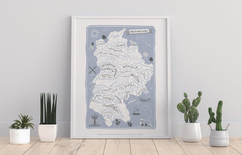 Bedfordshire Blue By Artist Tabitha Mary - 11X14inch Premium Art Print