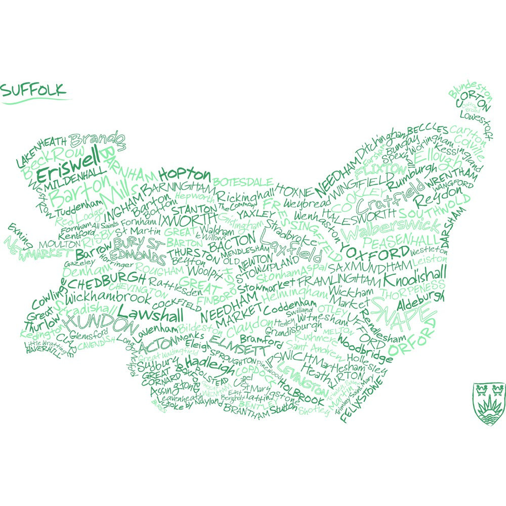 Postcode Sector Map Suffolk County Map of Suffolk, – Star Editions
