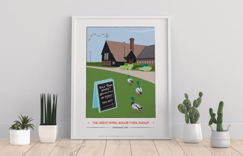 Manor Farm By Artist Tabitha Mary - 11X14inch Premium Art Print