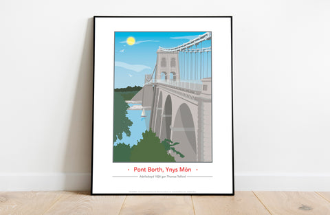 Welsh Menai Bridge Day By Artist Tabitha Mary - Art Print