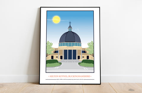 Milton Keynes Church By Artist Tabitha Mary - Art Print