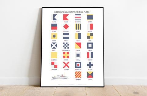 Nautical Flag Alphabet By Artist Tabitha Mary - Art Print