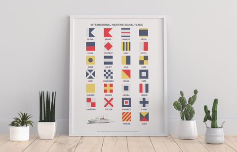 Nautical Flag Alphabet By Artist Tabitha Mary - Art Print