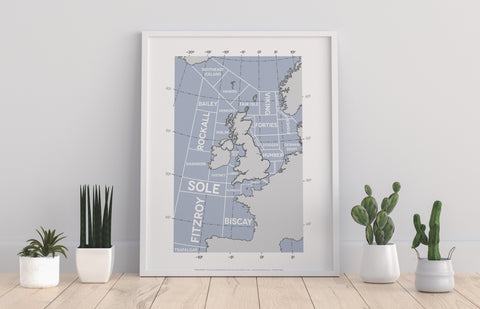 Shipping Forecast Regions By Artist Tabitha Mary Art Print