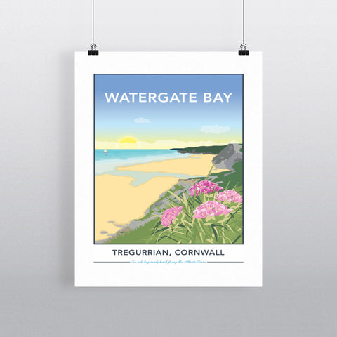 Watergate Bay, Tregurrian, Cornwall 11x14 Print