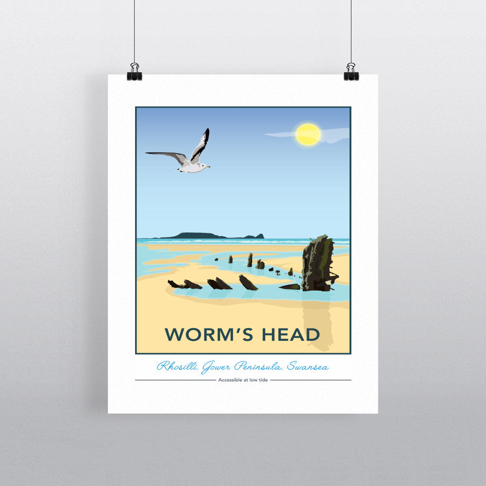 Worm's Head, Rhosilli, Gower Peninsula, Swansea 11x14 Print