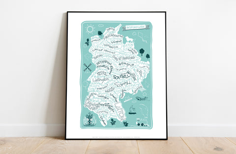 Bedfordshire Counties Green By Artist Tabitha Mary Art Print