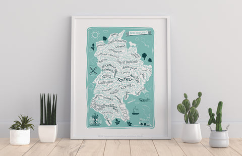 Bedfordshire Counties Green By Artist Tabitha Mary Art Print