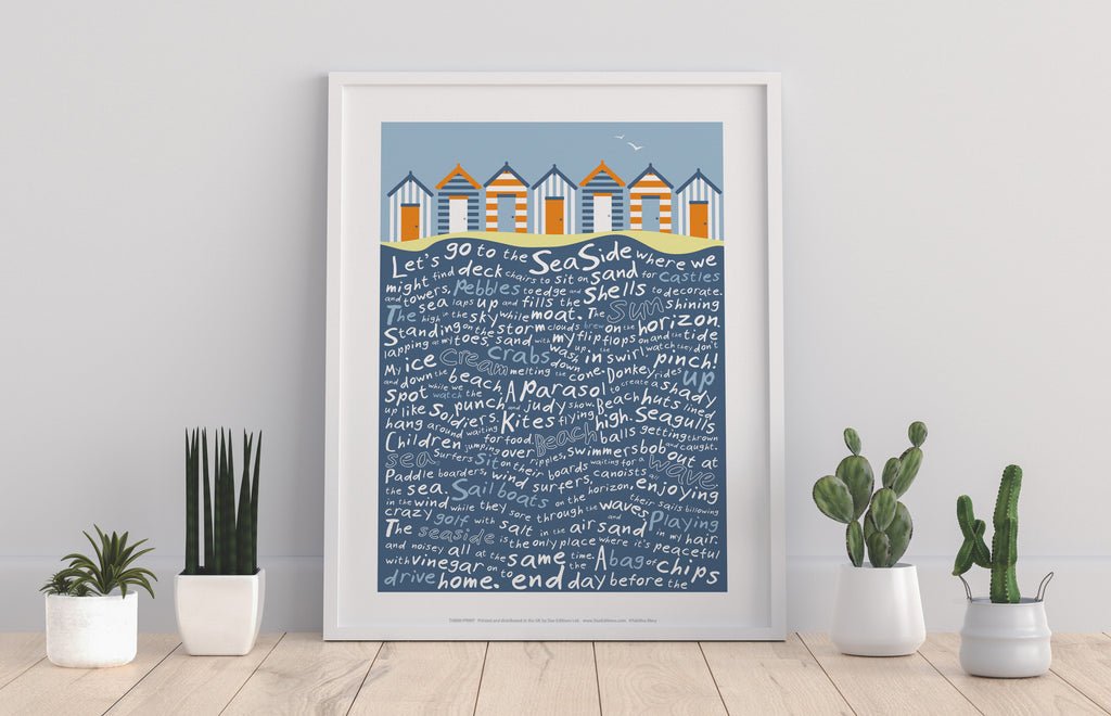 Beach Huts By Artist Tabitha Mary - 11X14inch Premium Art Print