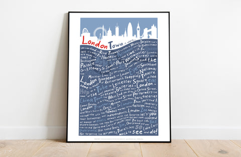 London Town Typography Day By Artist Tabitha Mary Art Print