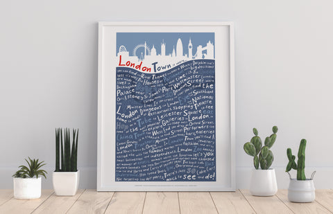 London Town Typography Day By Artist Tabitha Mary Art Print
