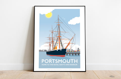 Hms Warrior By Artist Tabitha Mary - Premium Art Print