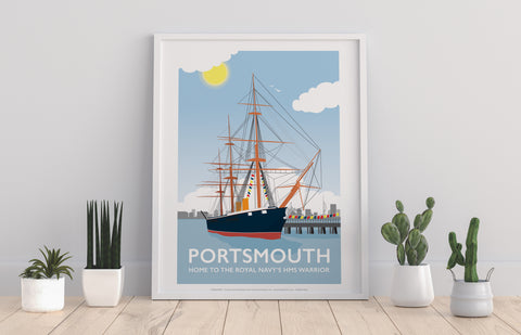Hms Warrior By Artist Tabitha Mary - Premium Art Print
