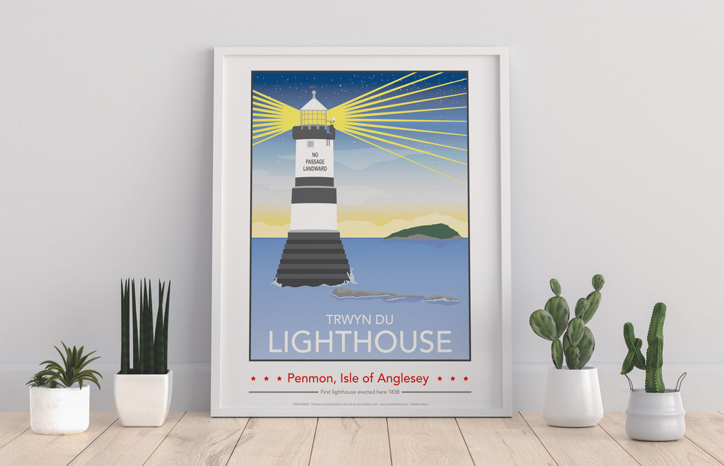 Trwyn Du Lighthouse - 11X14inch Premium Art Print