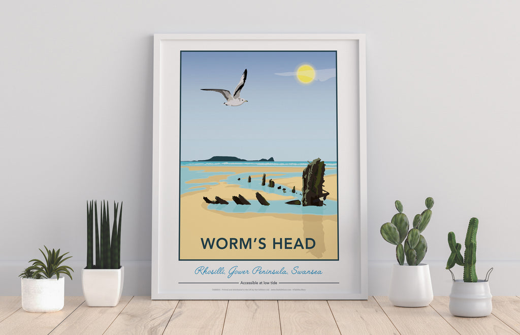 Worms Head, Swansea - 11X14inch Premium Art Print