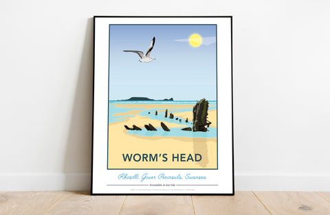 Worms Head, Swansea - 11X14inch Premium Art Print
