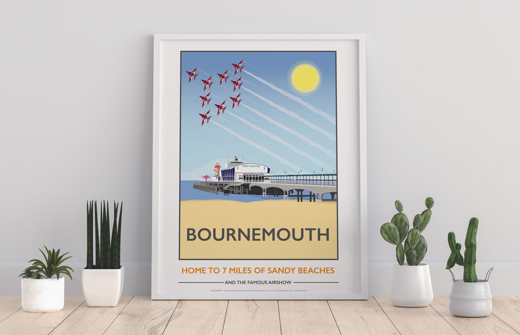 Bournemouth Poster- Red Arrows - 11X14inch Premium Art Print