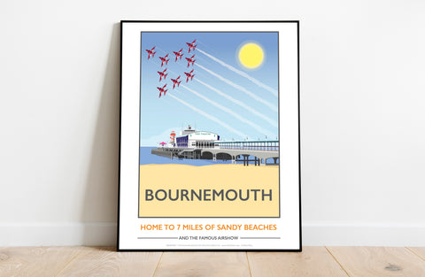 Bournemouth Poster- Red Arrows - 11X14inch Premium Art Print
