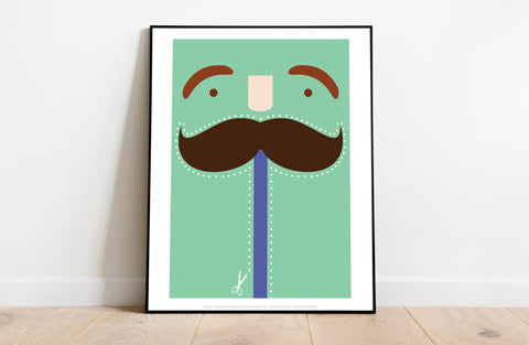 Moustache-Brown,Green,Blue - 11X14inch Premium Art Print
