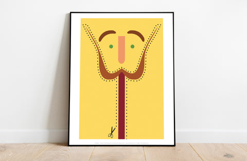 Moustache- Brown, Yellow, Burgandy - Premium Art Print