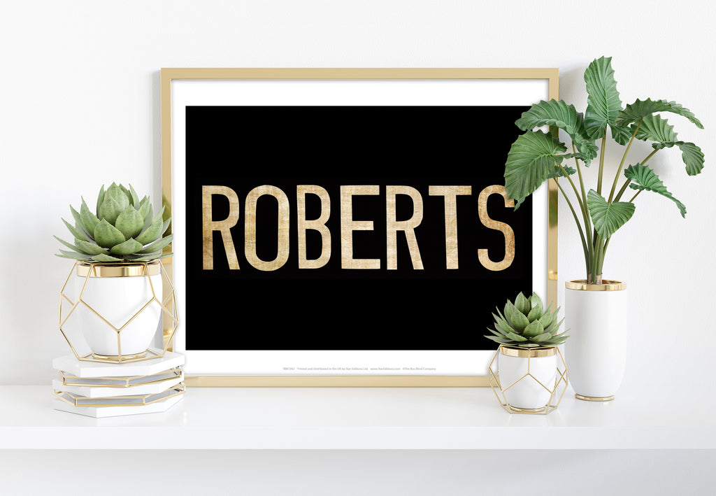Roberts- Text - 11X14inch Premium Art Print