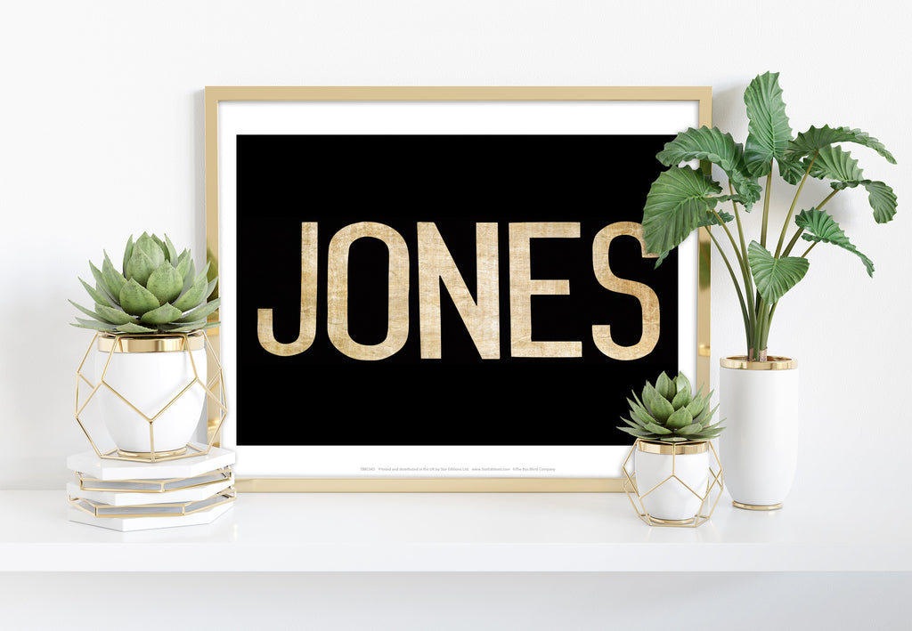 Jones- Text - 11X14inch Premium Art Print