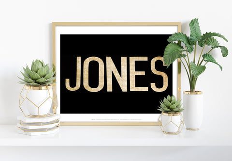 Jones- Text - 11X14inch Premium Art Print