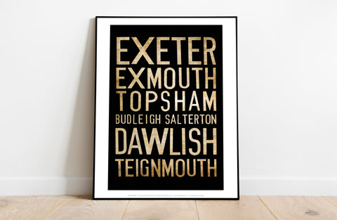 Exeter, Exmouth, Topsham, Budleigh Salterton, Art Print