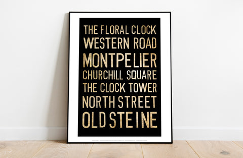 The Floral Clock, Western Road, Churchill Square, Art Print