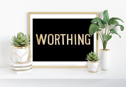 Worthing- Text - 11X14inch Premium Art Print