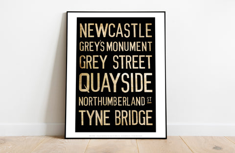 Newcastle, Greys Monument, Tyne Bridge Art Print