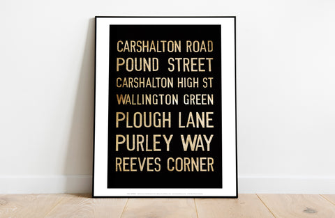 Carshalton Road, Pound Street, Art Print