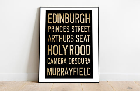 Edinburgh, Princes Street, Arthurs Street, Art Print