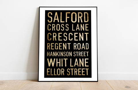 Salford, Cross Lane, Crescent, Regent Road, Art Print