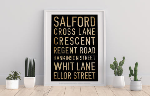 Salford, Cross Lane, Crescent, Regent Road, Art Print