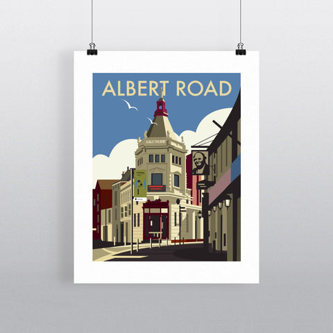 THOMPSON002: Albert Road, Portsmouth. 24" x 32" Matte Mounted Print